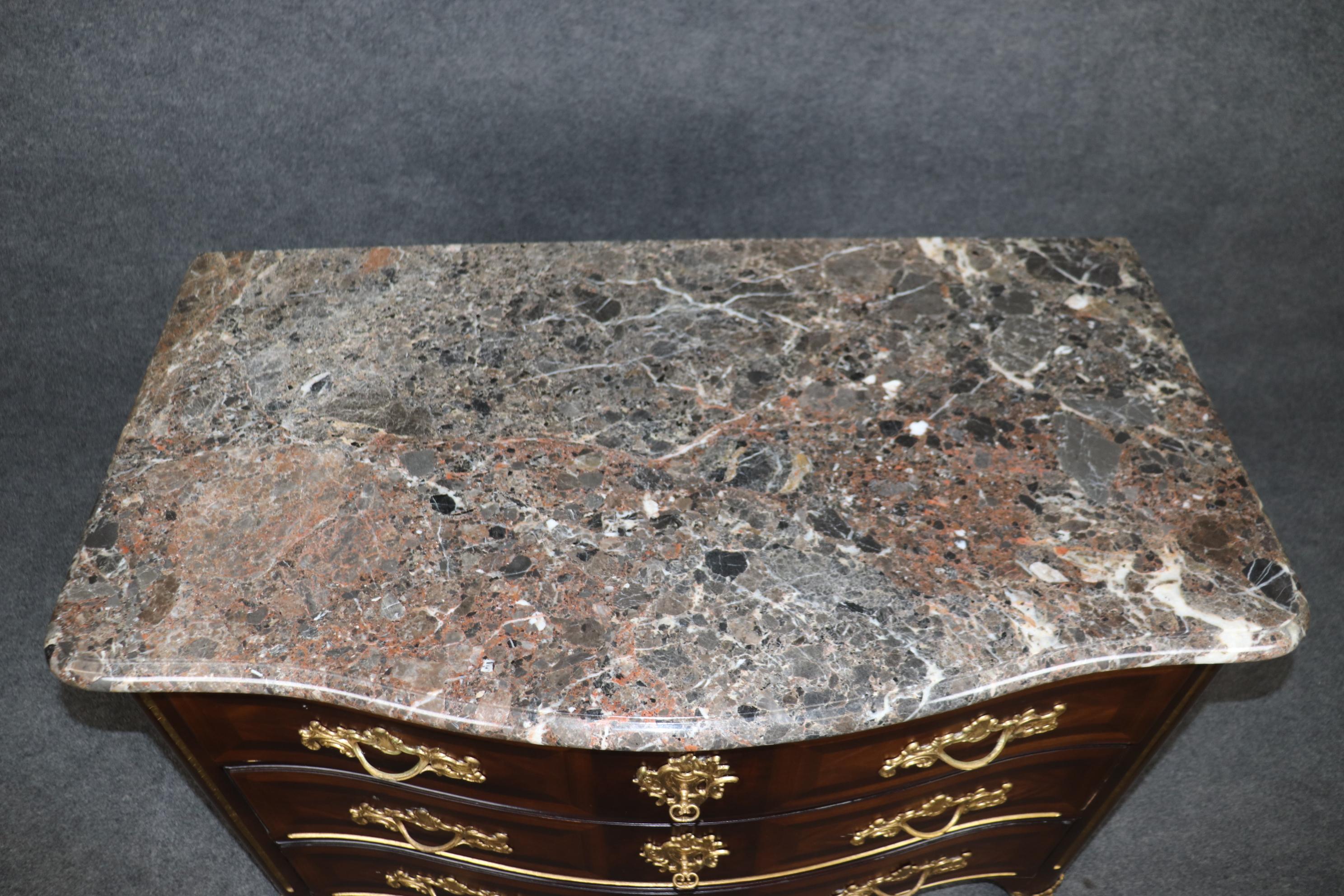 Newport Collection E.J. Victor French Regence Bronze Marble Mounted Commode For Sale 3