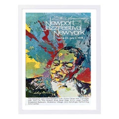 Affiche du Newport Jazz Festival « Duke Ellington » avec cadre blanc, réalisée par LeRoy Neiman, 1978