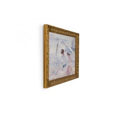 Impressionistisches Gemälde von Frauen in Newport von Shore, Antiquität, 74 x 79 cm