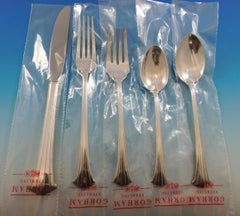 Newport Scroll by Gorham Sterling Silver Flatware Service 12 Set 64 Pieces, New