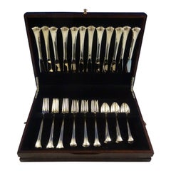 Newport Scroll by Gorham Sterlingsilber-Besteck-Set 12, 48 Teile