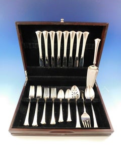 Newport Scroll by Gorham Sterling Silver Flatware Set 8 Place Service 36 Pcs