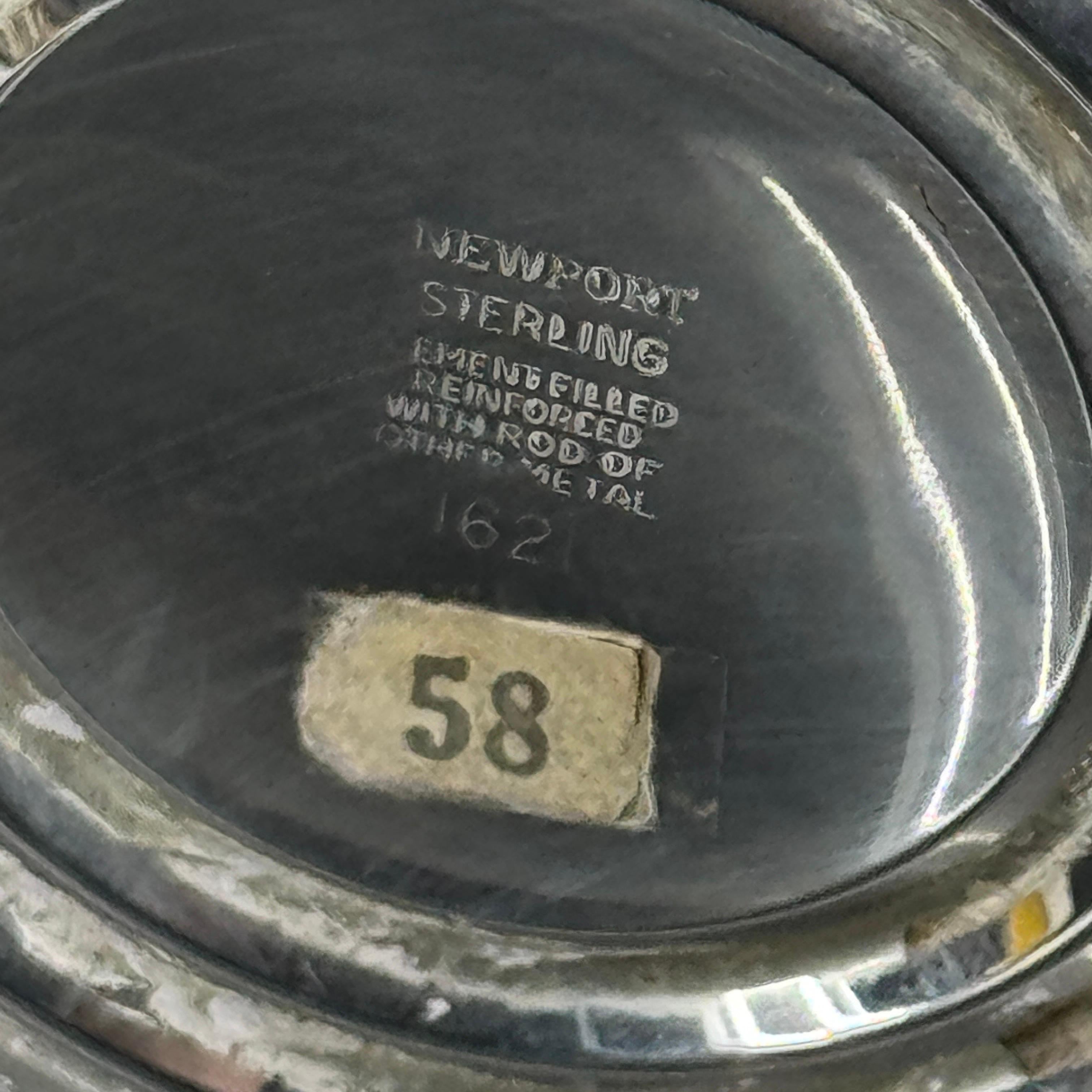 Newport Kompottschale aus Sterlingsilber und Glas in Kompottform (20. Jahrhundert) im Angebot