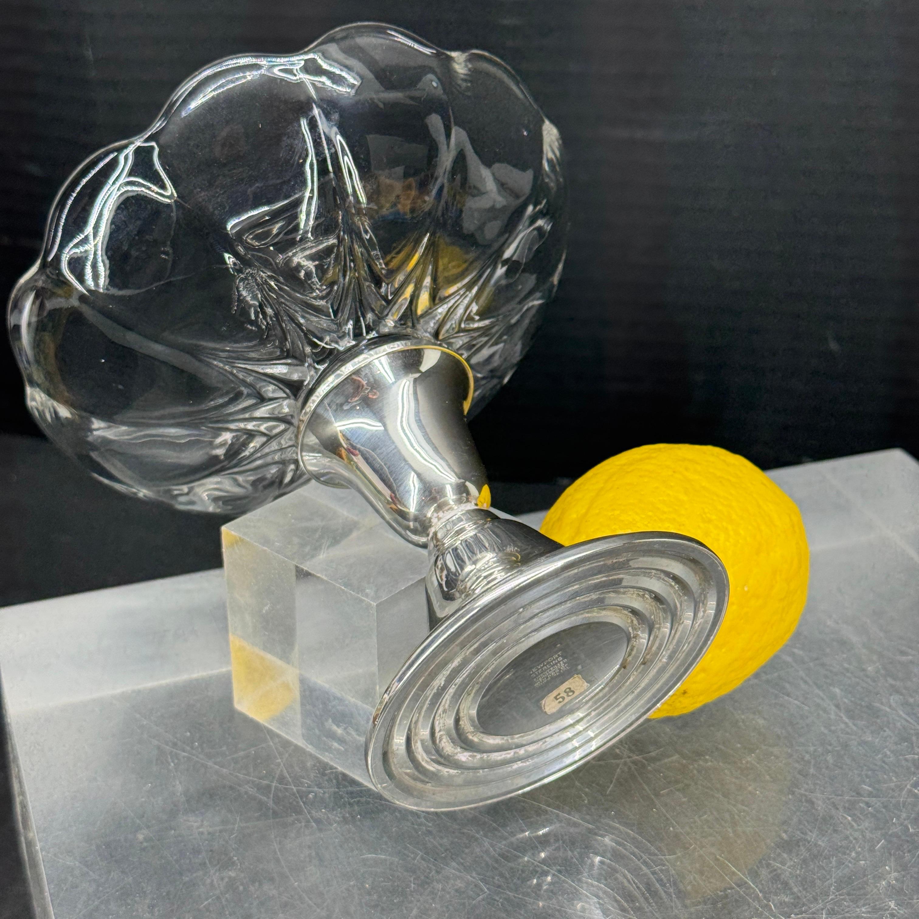 Newport Kompottschale aus Sterlingsilber und Glas in Kompottform im Angebot 2