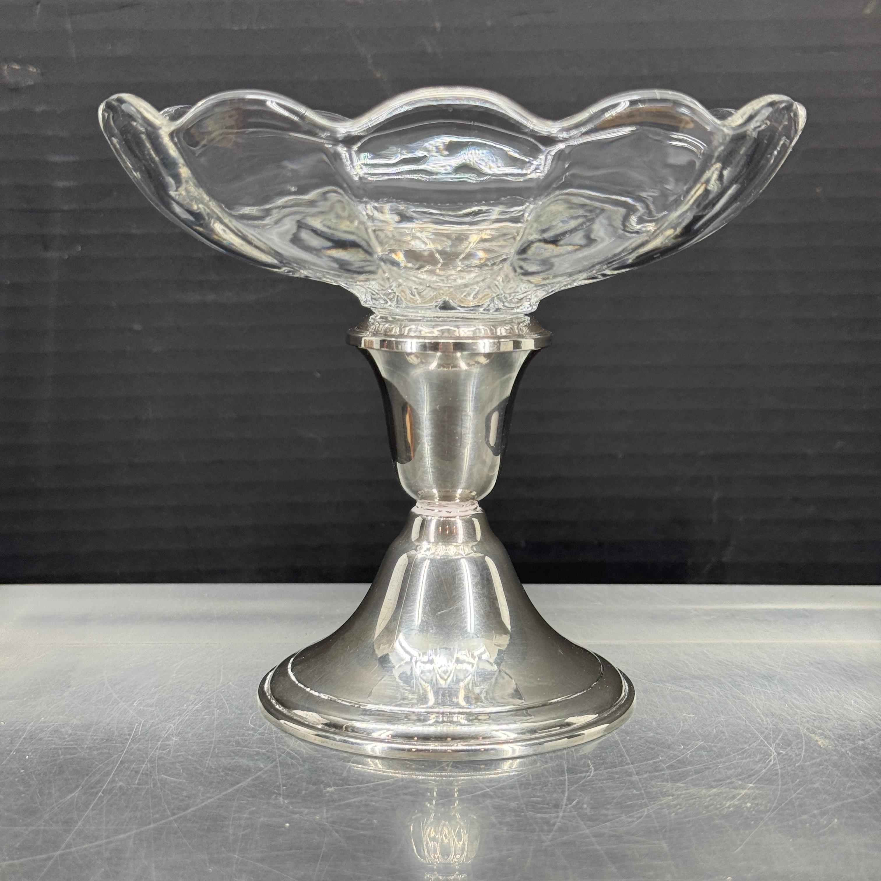 Newport Kompottschale aus Sterlingsilber und Glas in Kompottform im Angebot 3