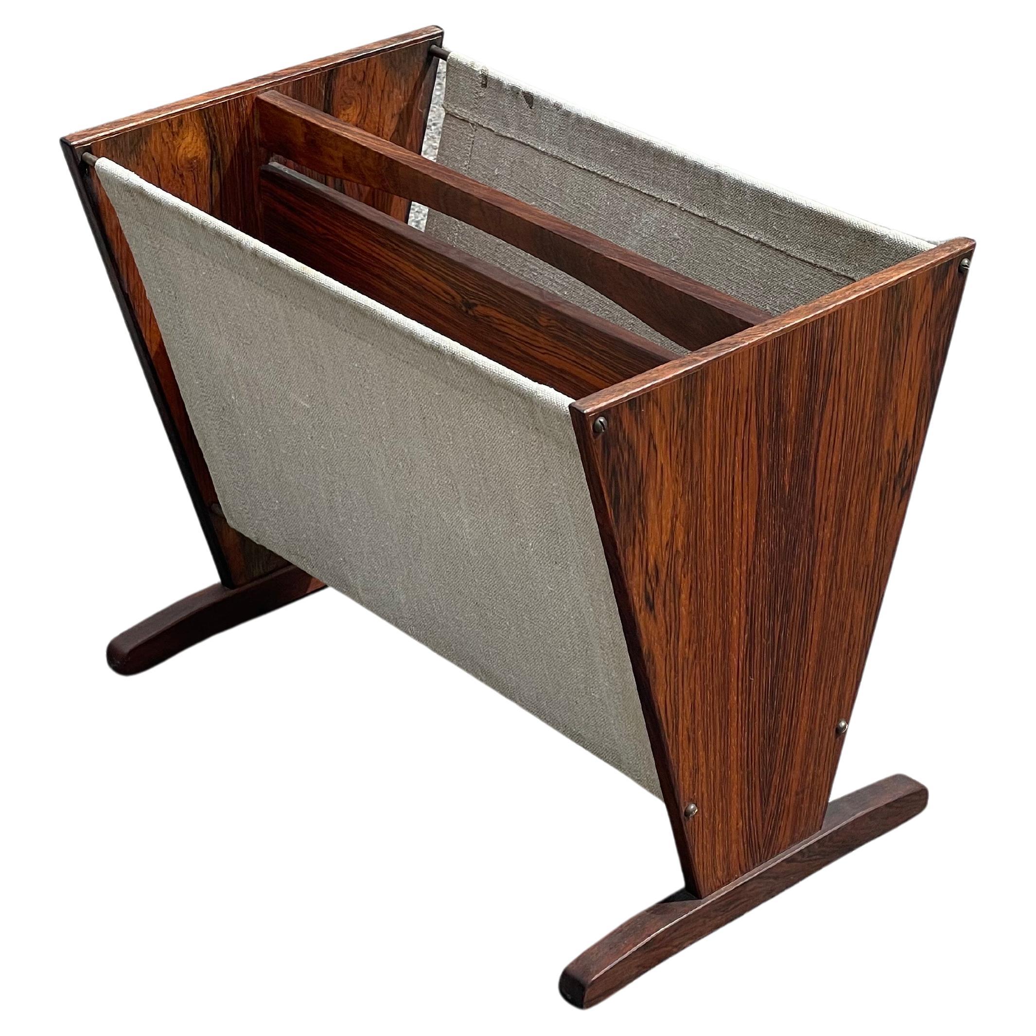 News rack in rosewood of danish design from the 1960s