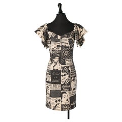 Newspaper printed dress MOSCHINO BOUTIQUE