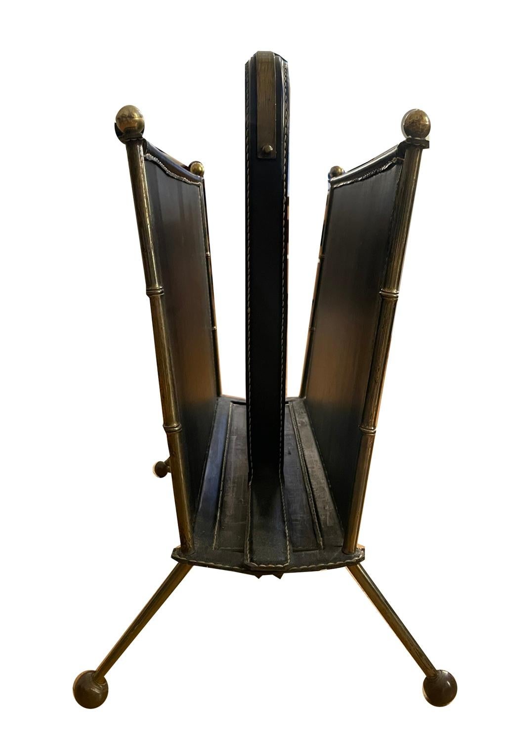 Newspaper rack by Jacques Adnet
Rare original newspaper rack by Jacques Adnet for “Hermès” Paris. An exceptional and rare design piece from France around 1940. This elegant newspaper rack was designed by Jacques Adnet for the renowned house