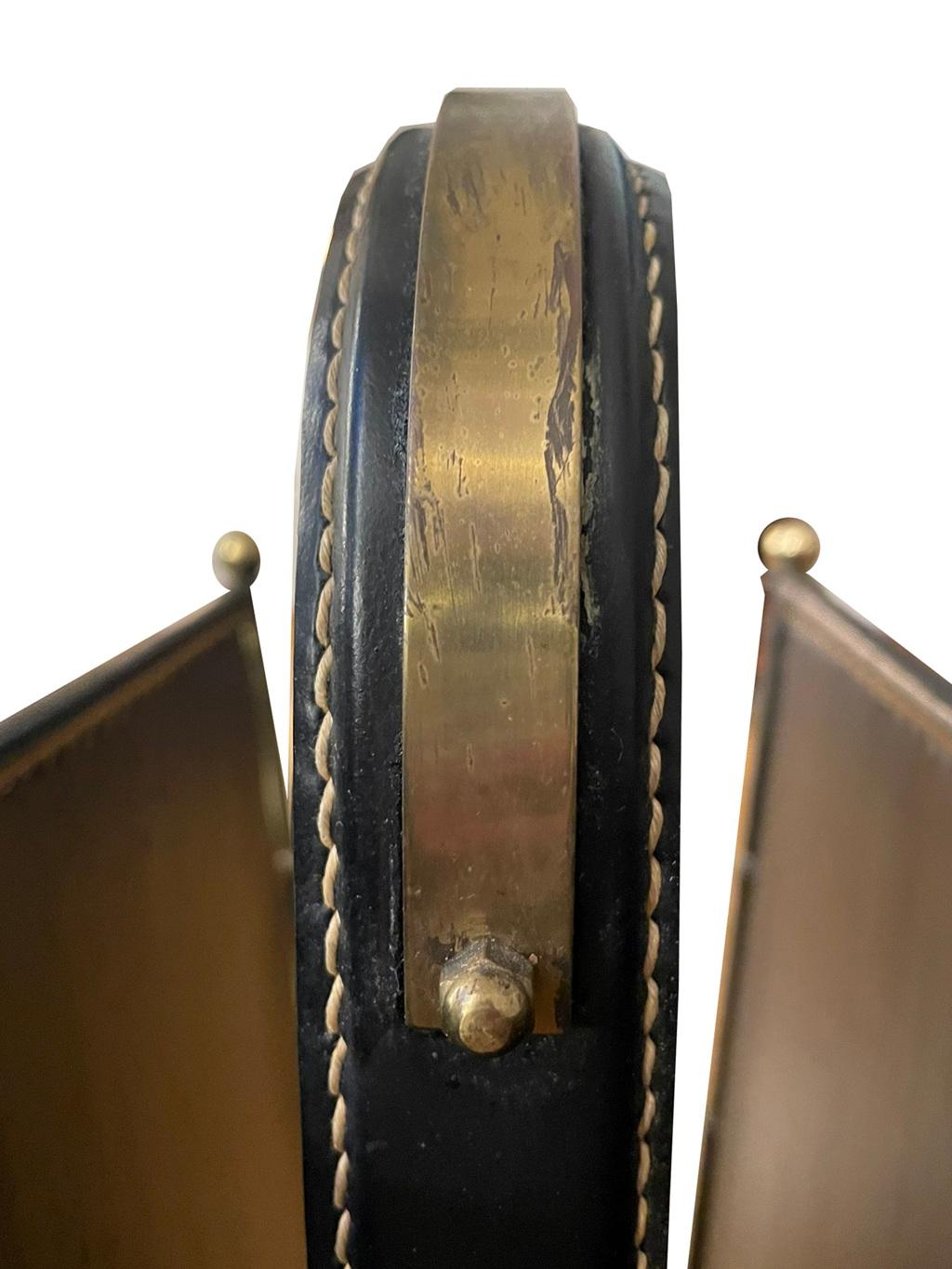 European Newspaper rack by Jacques Adnet for “Hermes” Paris For Sale