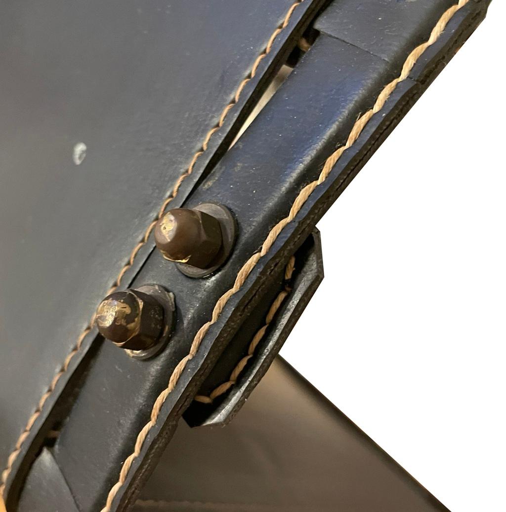 Newspaper rack by Jacques Adnet for “Hermes” Paris In Good Condition For Sale In Wiesbaden, DE