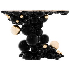 Newton Console Table in Lacquered Aluminum and Gold Plated Brass by Boca do Lobo