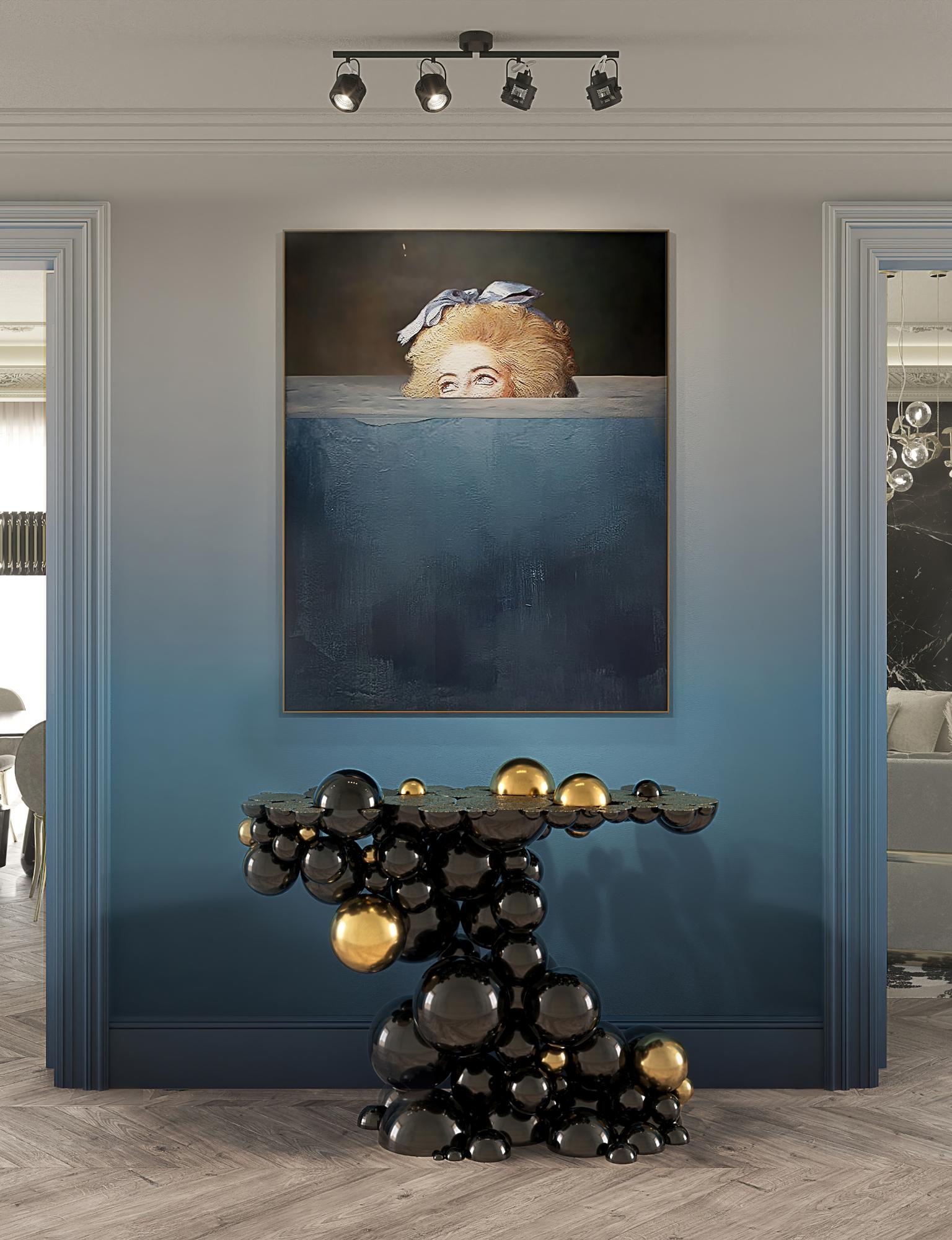 Newton Console - Hand-Crafted Aluminum Lacquered Gold - Boca do Lobo For Sale 2