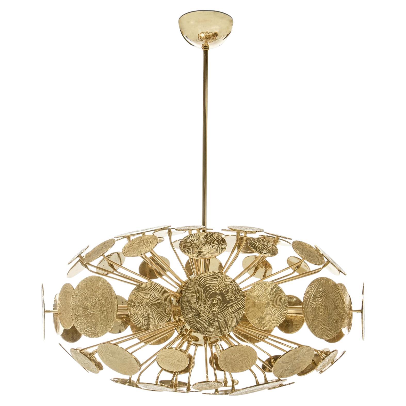 Newton Eliptic Suspension Lamp - Hand-Crafted Gold Plate Aluminum - Boca do Lobo