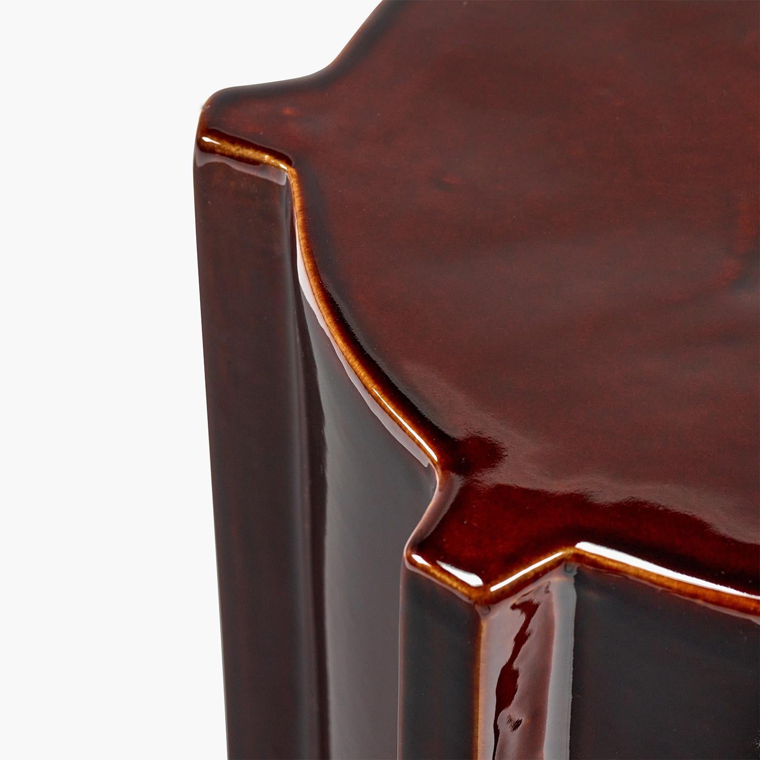 Belgian Newton Red Brown Side Table For Sale