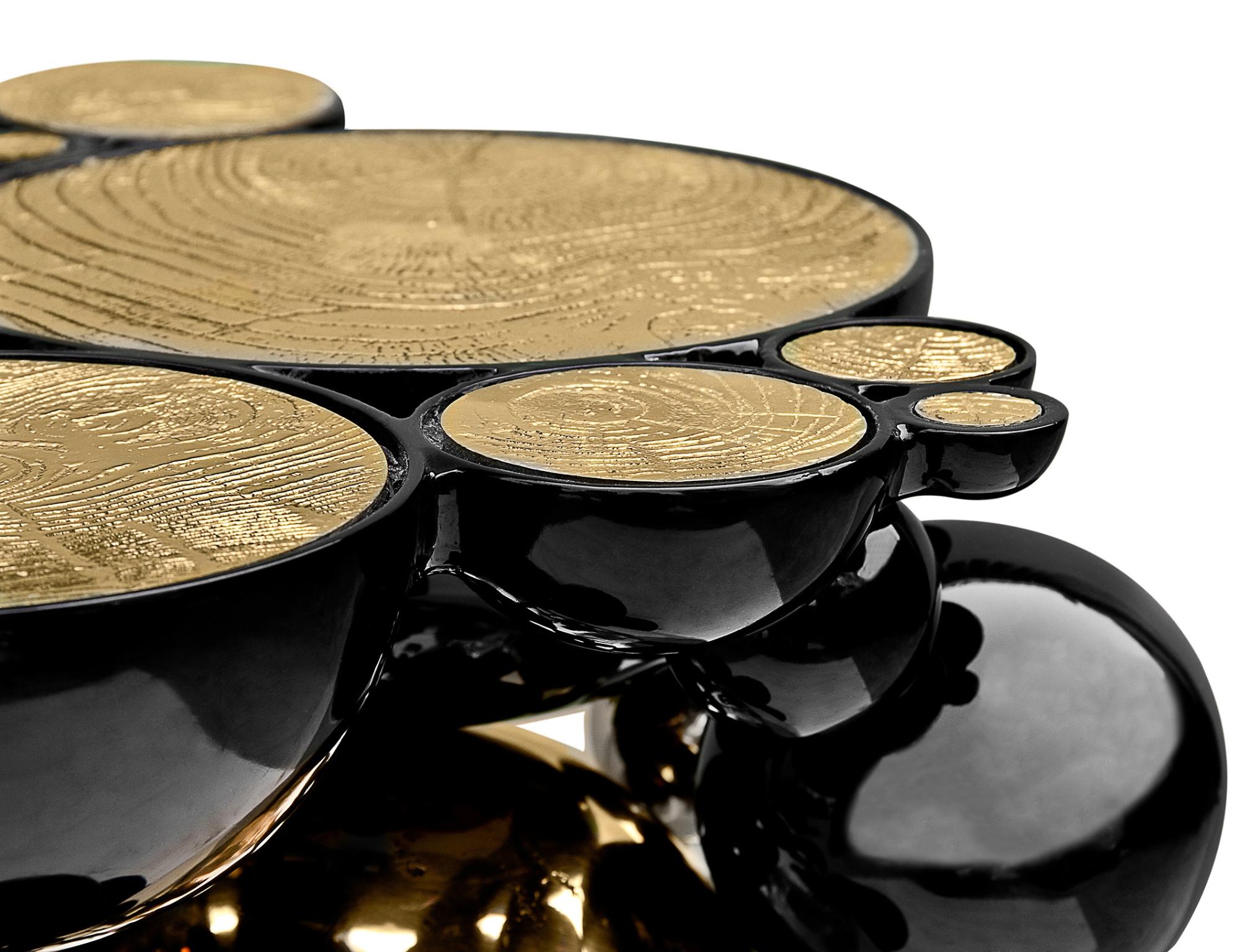 Newton Side Table - Hand-Crafted Aluminum Lacquered Gold - Boca do Lobo In New Condition For Sale In Rio Tinto, PT