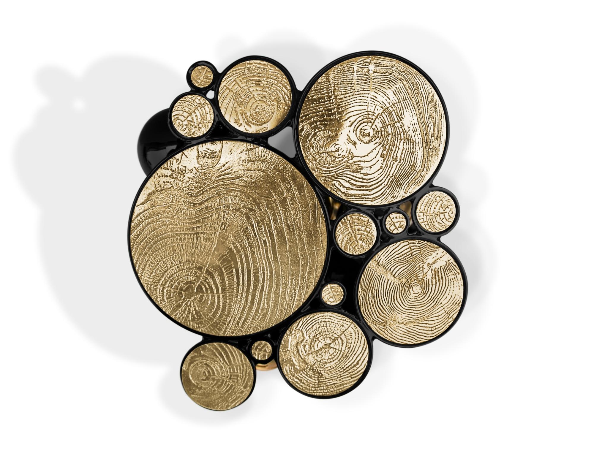 Metal Newton Side Table - Hand-Crafted Aluminum Lacquered Gold - Boca do Lobo For Sale