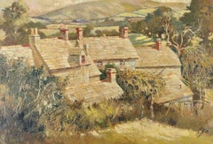 Newton Taylor - 1956 Oil, Cottage Rooftops