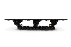 Tavolo da pranzo Newton XL - Alluminio dorato lavorato a mano - Boca Do Lobo