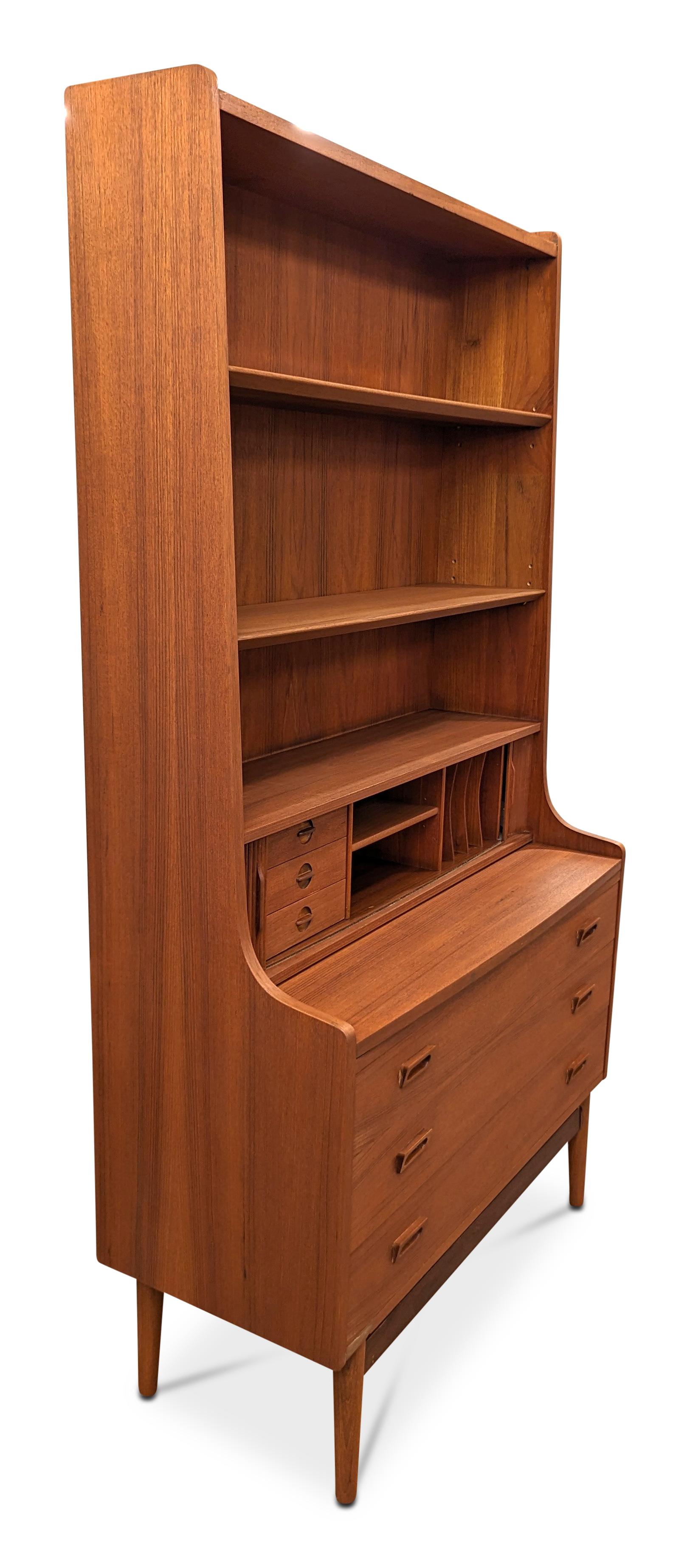 Mid-Century Modern Nexo Teak Bookcase / Secretary by Johannes Sorth - 022438 Vintage Danish 