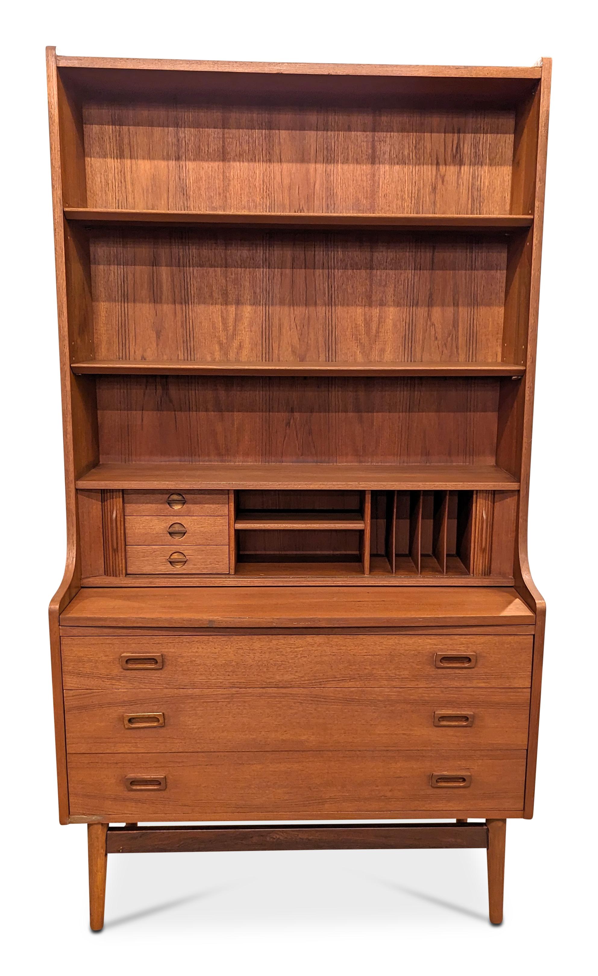 Mid-20th Century Nexo Teak Bookcase / Secretary by Johannes Sorth - 022438 Vintage Danish 