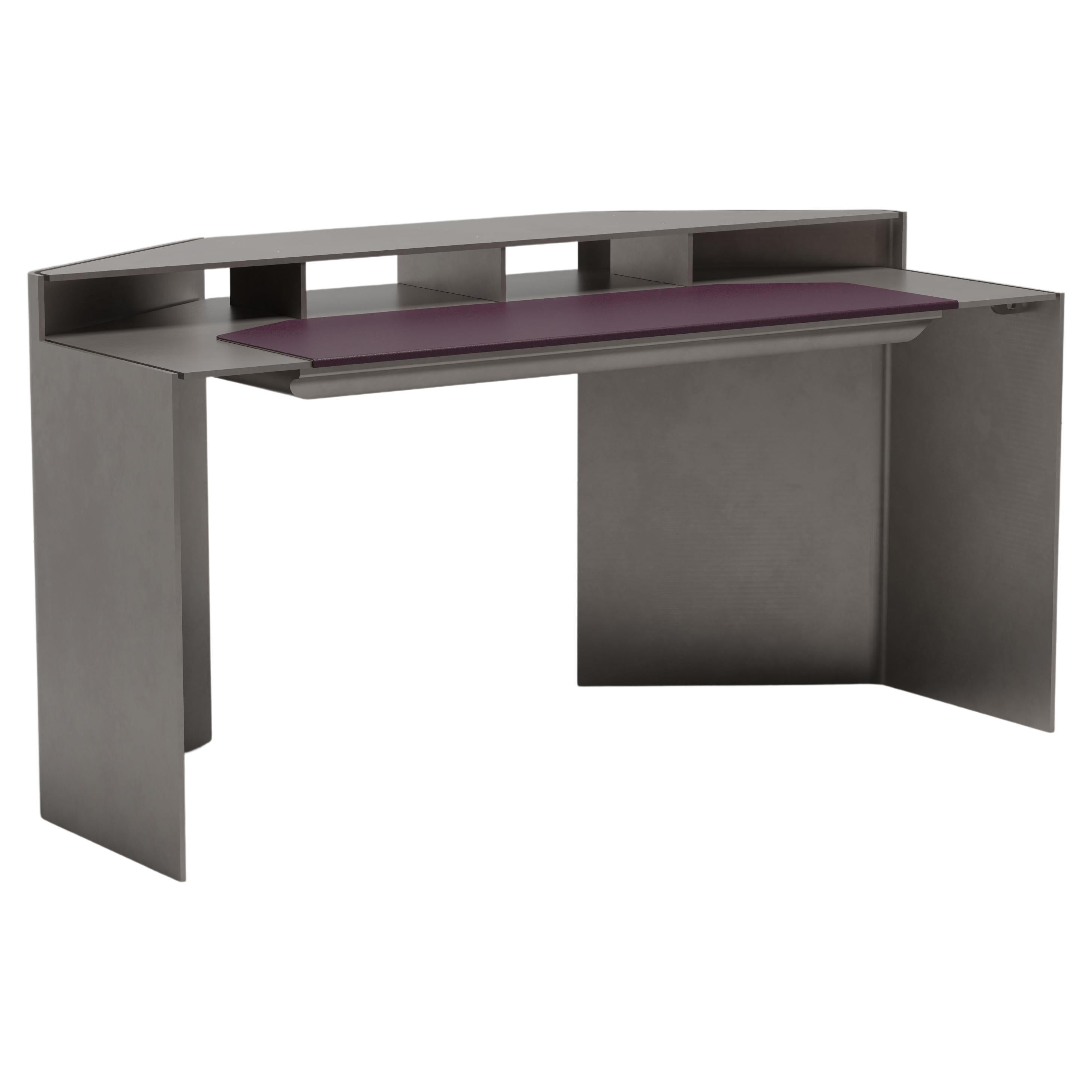 Next General Desk by Jonathan Nesci in Wax Polished Aluminum Plate For Sale