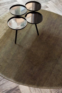 Brown Organic Shape Rug High Performance Fibers by Deanna Comellini 190x200 cm