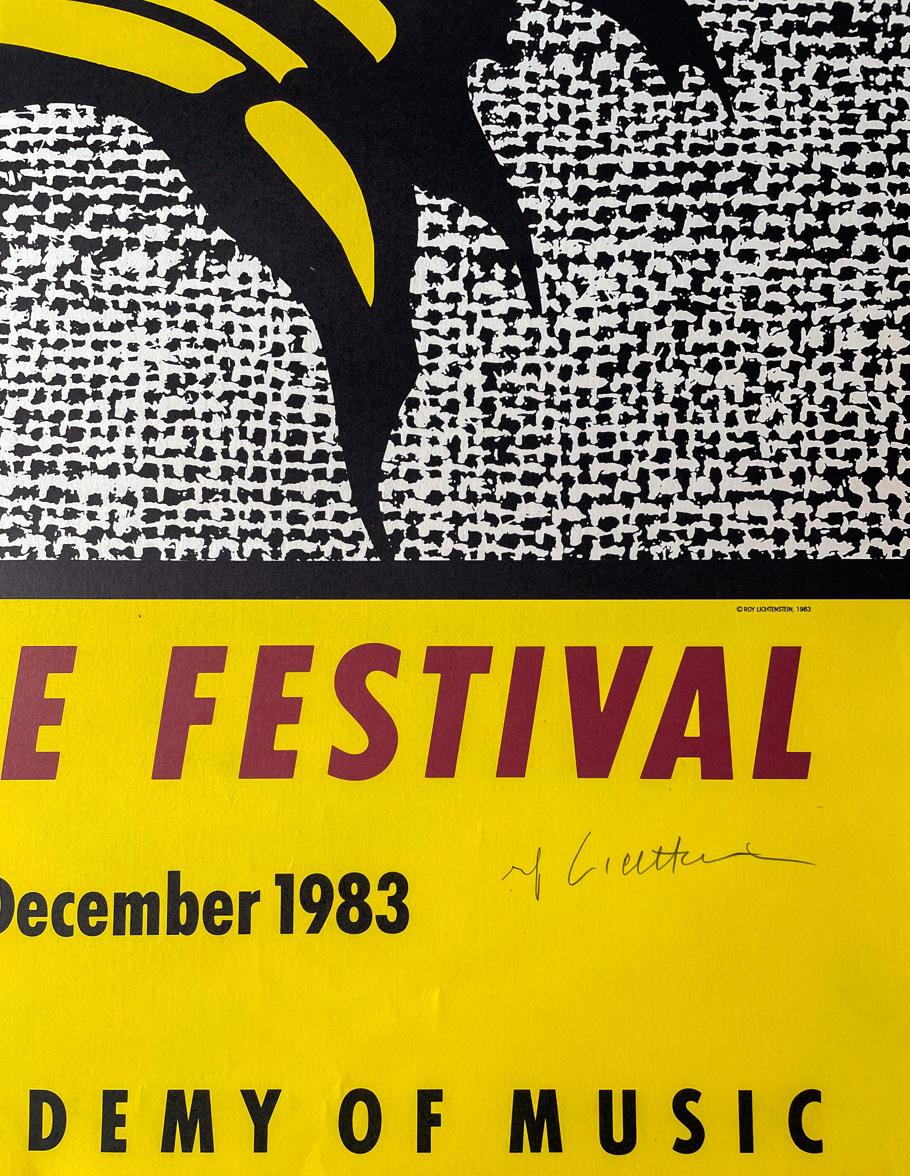 Next Wave Festival-Poster, signiert von Roy Lichtenstein (Moderne) im Angebot