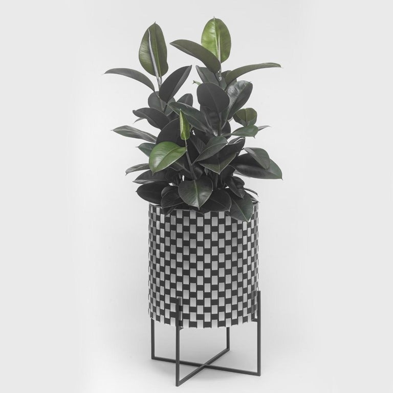 Nexum Optical 30 Black Cachepot For Sale at 1stDibs