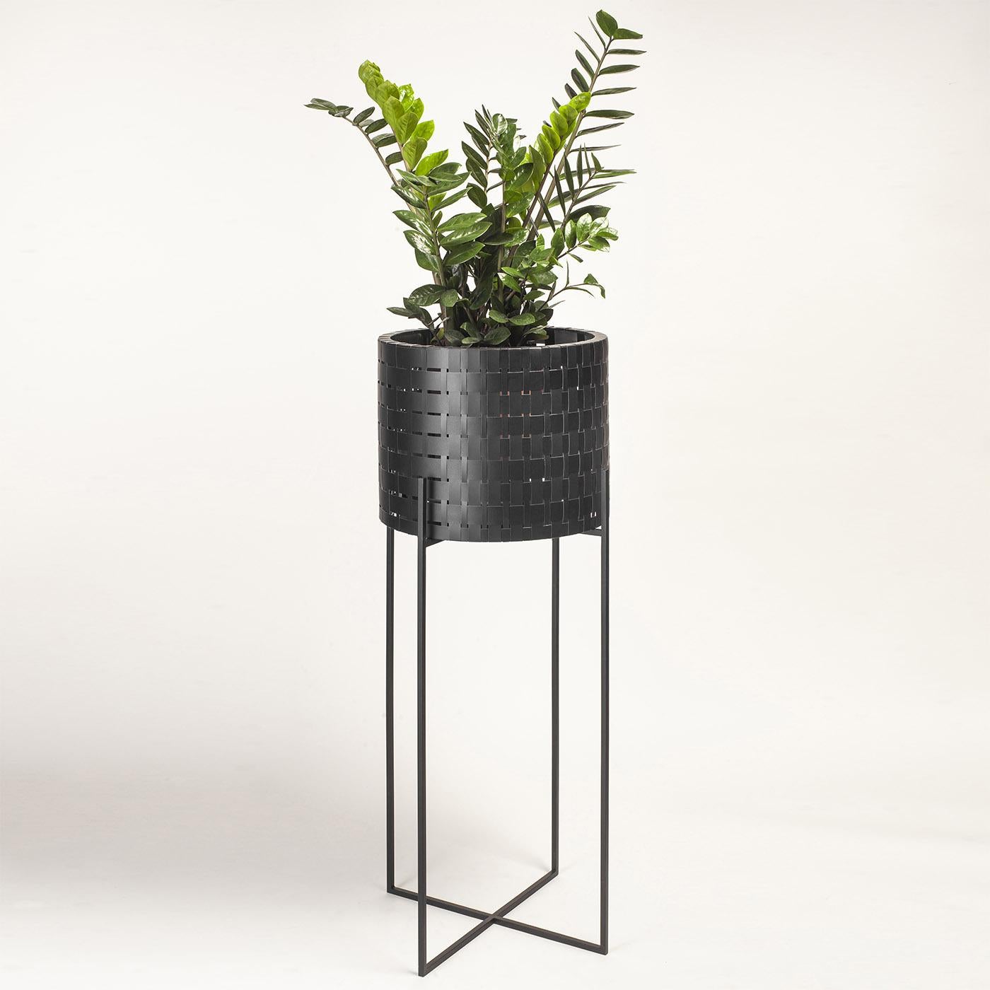 Italian Nexum Tall Black Side Table For Sale