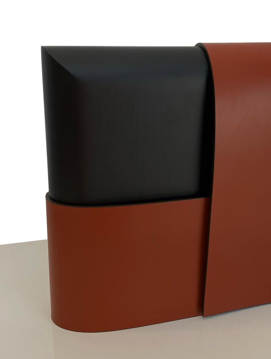 Nexus, une tête de lit surdimensionnée en cuir tissé en vente 3