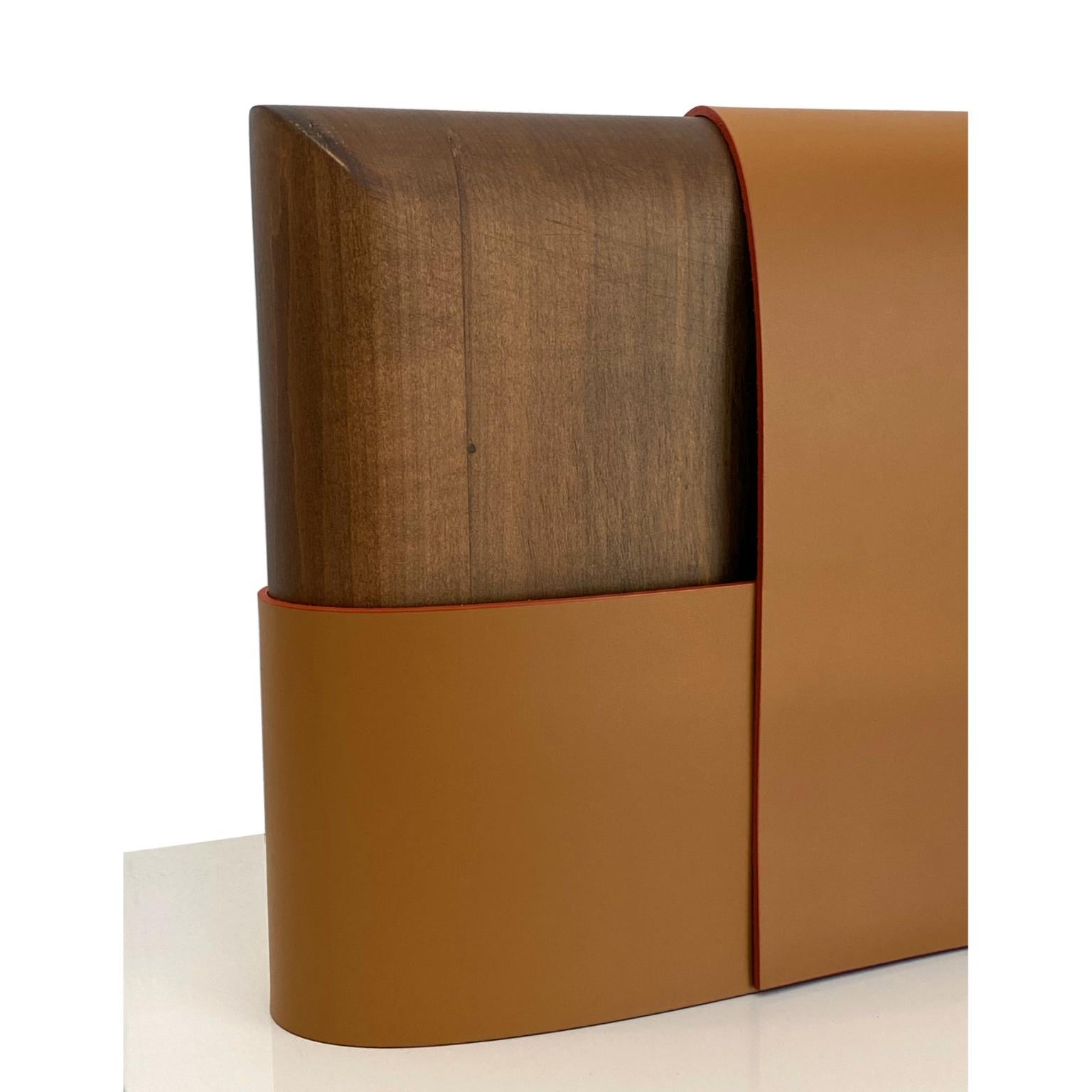 Nexus Leinen Master 01 Gepolstertes und Lederbett mit Kopfstütze von Casa Casati im Angebot 8