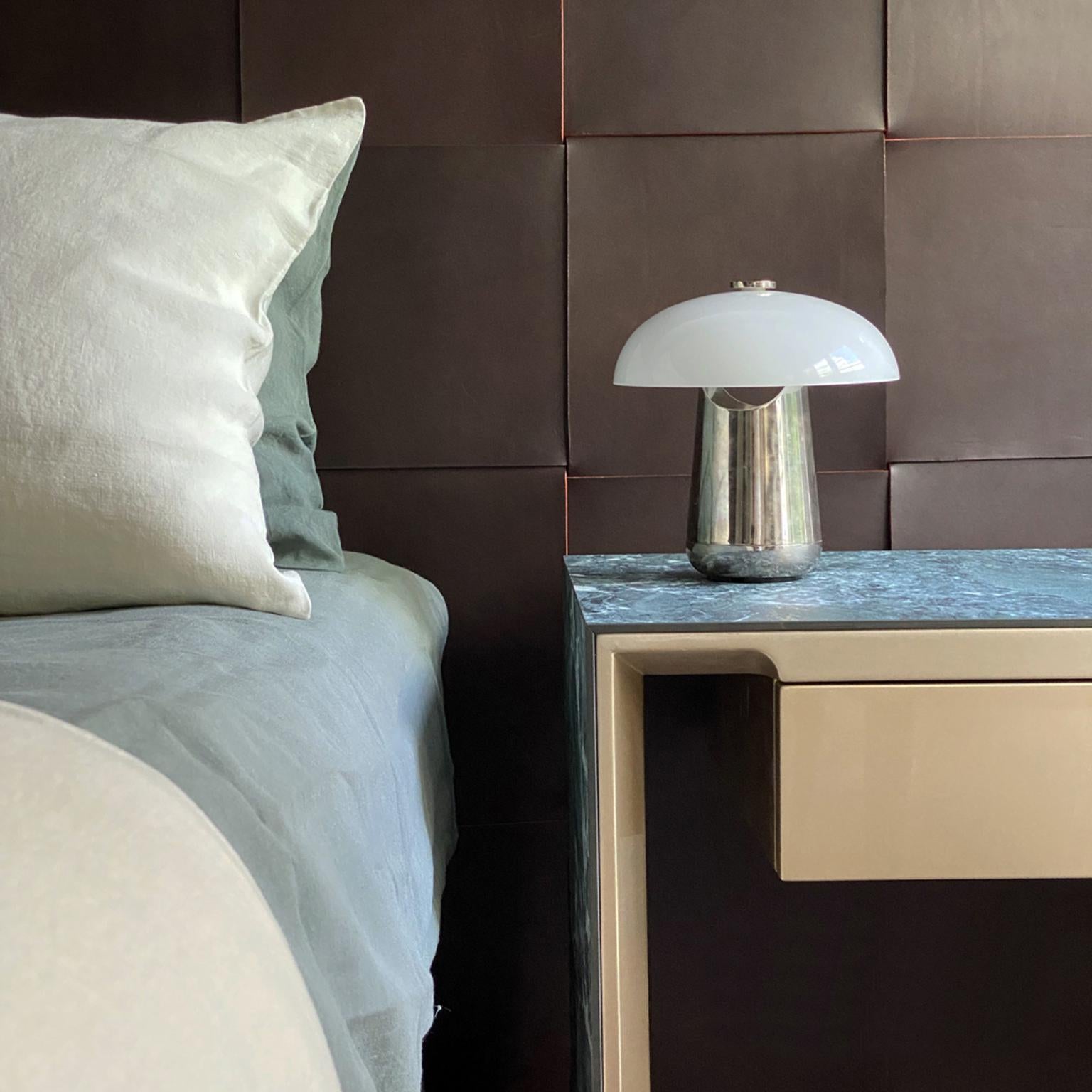 Nexus Leinen Master 01 Gepolstertes und Lederbett mit Kopfstütze von Casa Casati (Sonstiges) im Angebot