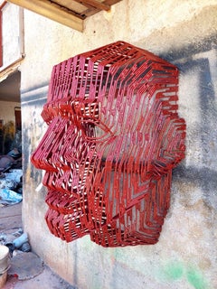 NEXUS "The Point Of Connection" Metal Geometric Portrait, Wall Decor