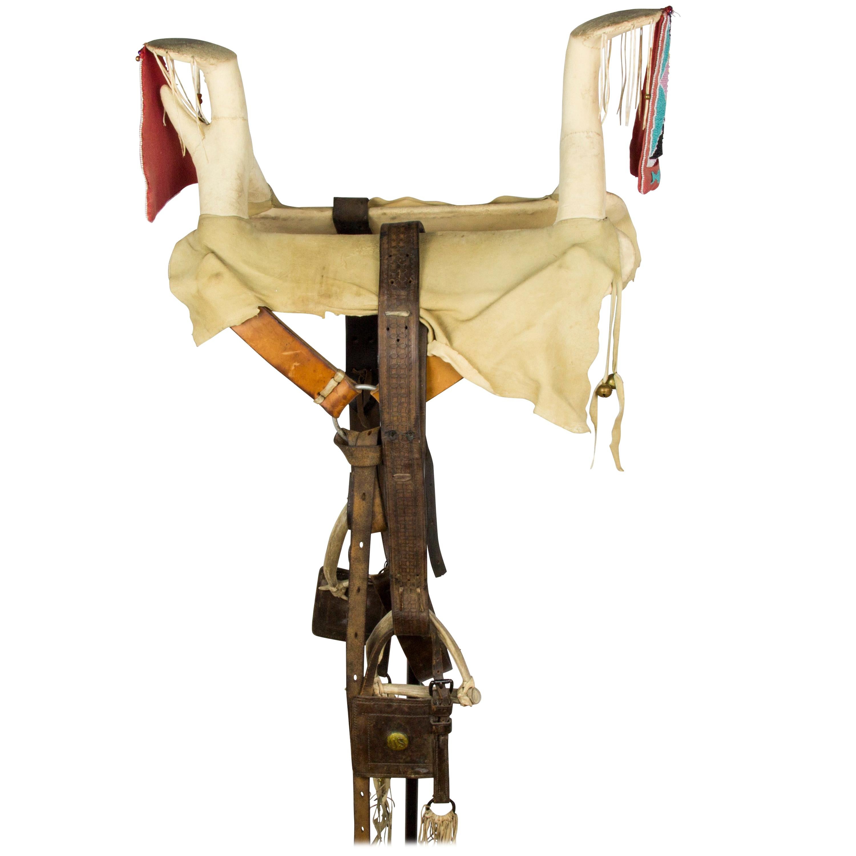 Nez Perce Hide and Beaded Competition Saddle