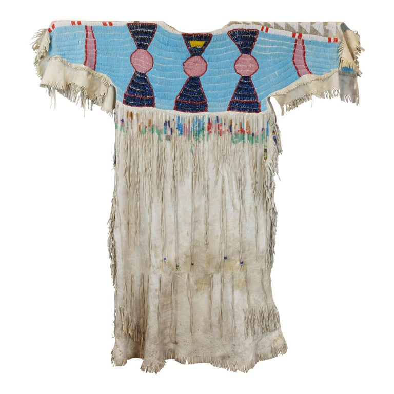 Authentic Native Nez Perce Dress with Beaded Drops For Sale at 1stdibs