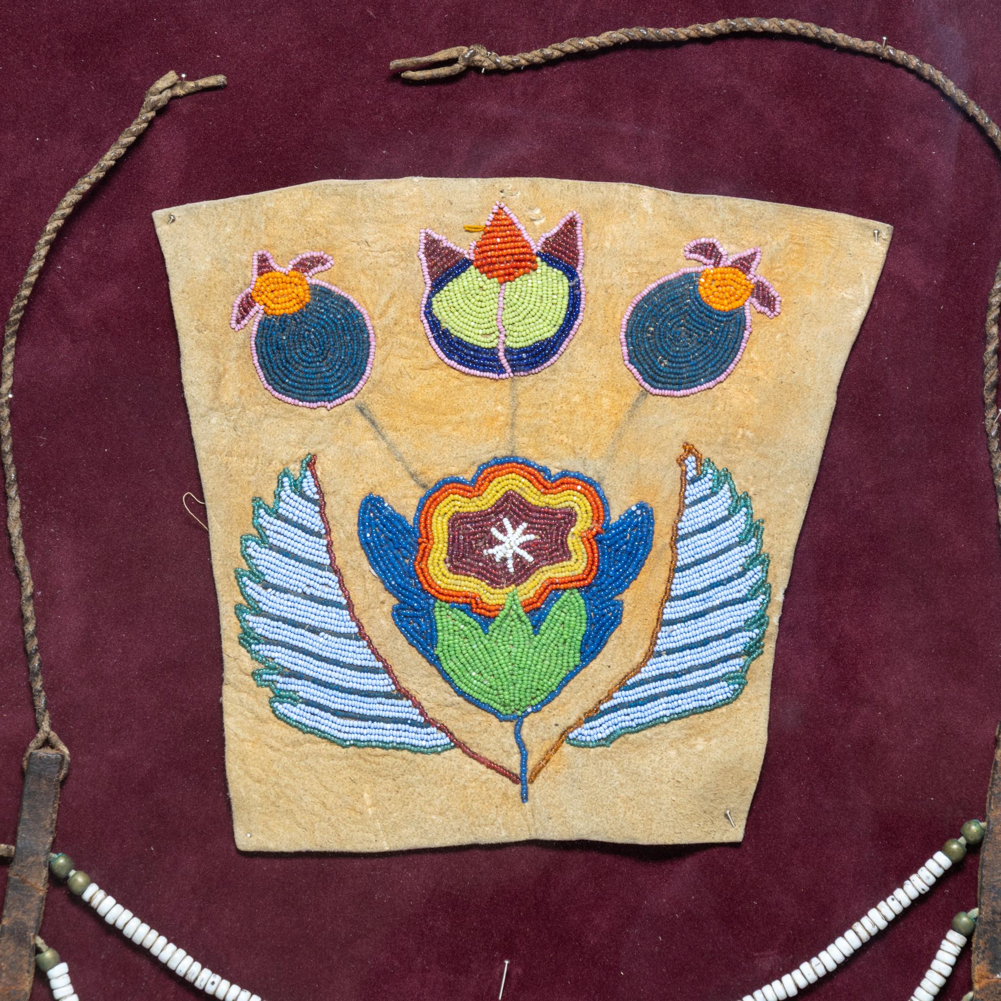 Beaded Nez Perce Loop Necklace and Gauntlet Panel For Sale