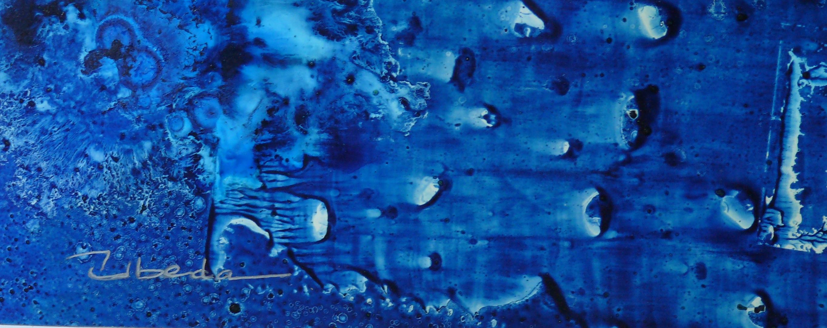 Série Under The Sea Nº 13. Úbeda. Paysage sous-marin fantastique à l'huile. - Painting de Ángel Luis Úbeda