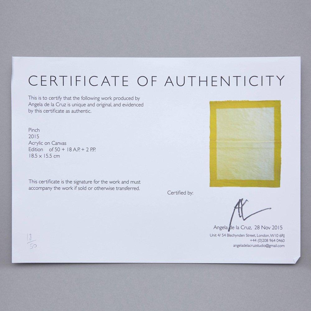 Ángela De La Cruz Pinch Yellow Contemporary Artwork, 2015 For Sale 6