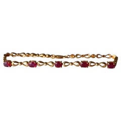 NGI certified Burmese Unheated Ruby bracelet