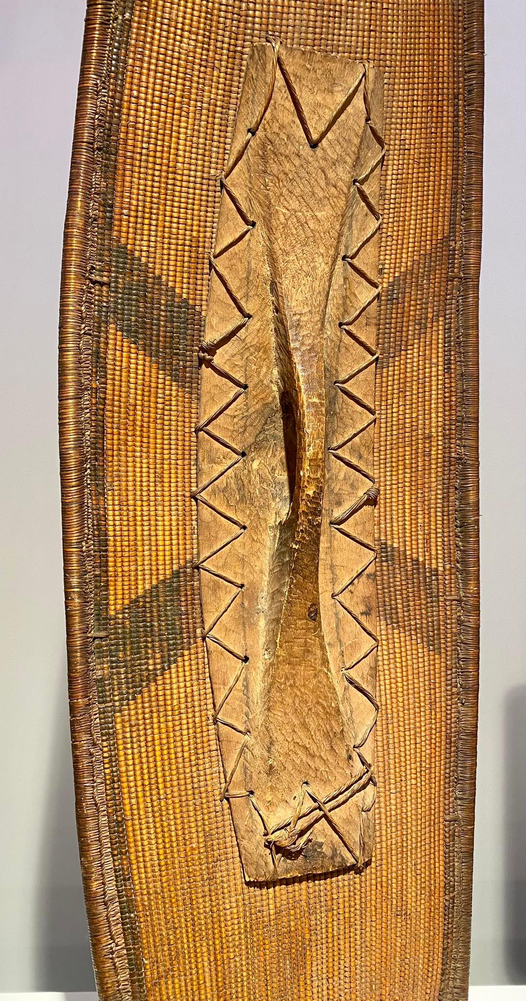 Congolese Ngombe Doko tribe Tribal wicker Shield - DR Congo - 19th Century - African Art For Sale