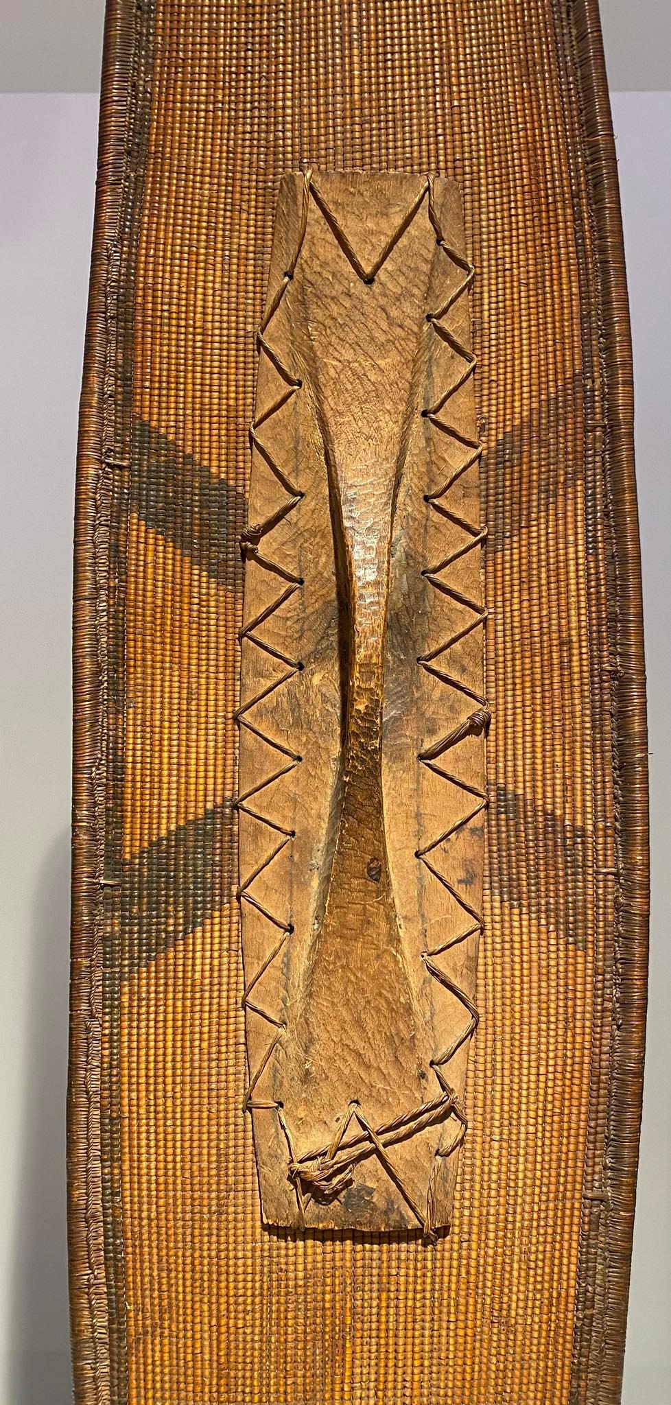 Wicker Ngombe Doko tribe Tribal wicker Shield - DR Congo - 19th Century - African Art For Sale