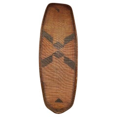 Escudo tribal de mimbre de la tribu Ngombe Doko - RD Congo - Siglo XIX - Arte Africano
