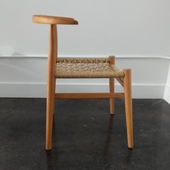 Nguni Dining Chair in Iroko with Crosshatch Weave