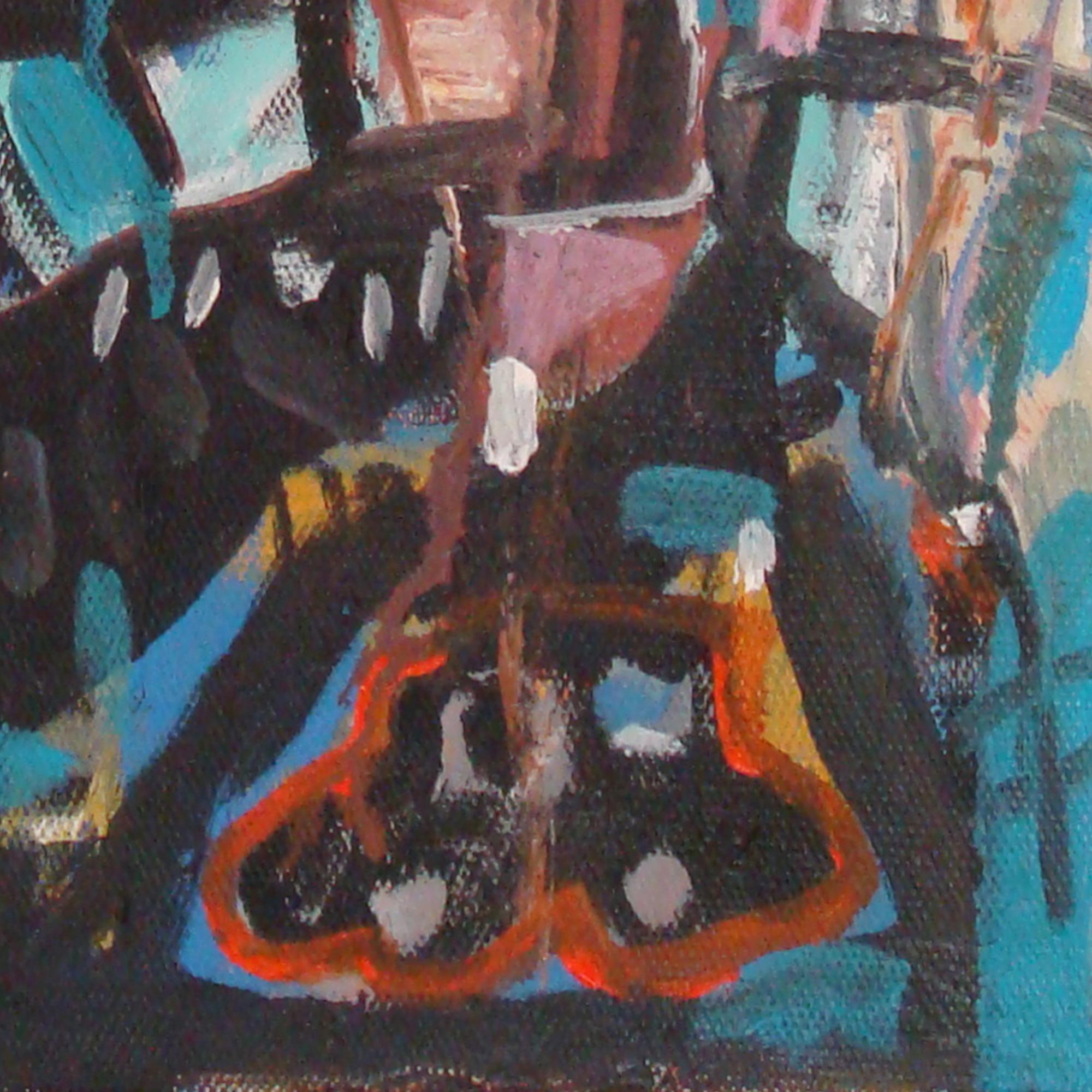 Quadro di ritratto astratto 'Face II - Painting Contemporaneo di Nguyen Cong Cu