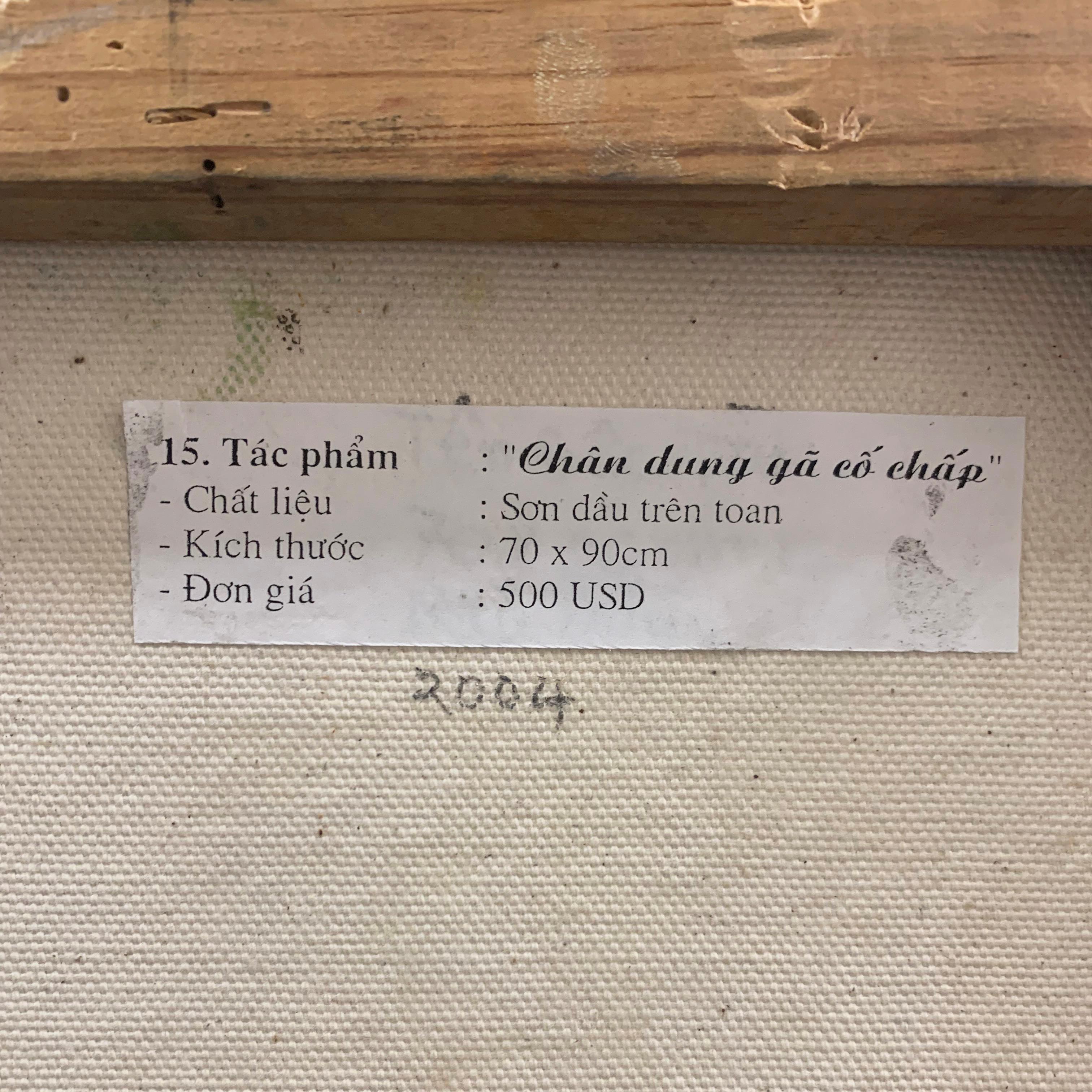 Ritratto di uomo, olio modernista vietnamita, Musei di Saigon e Ho Chi Minh City 3
