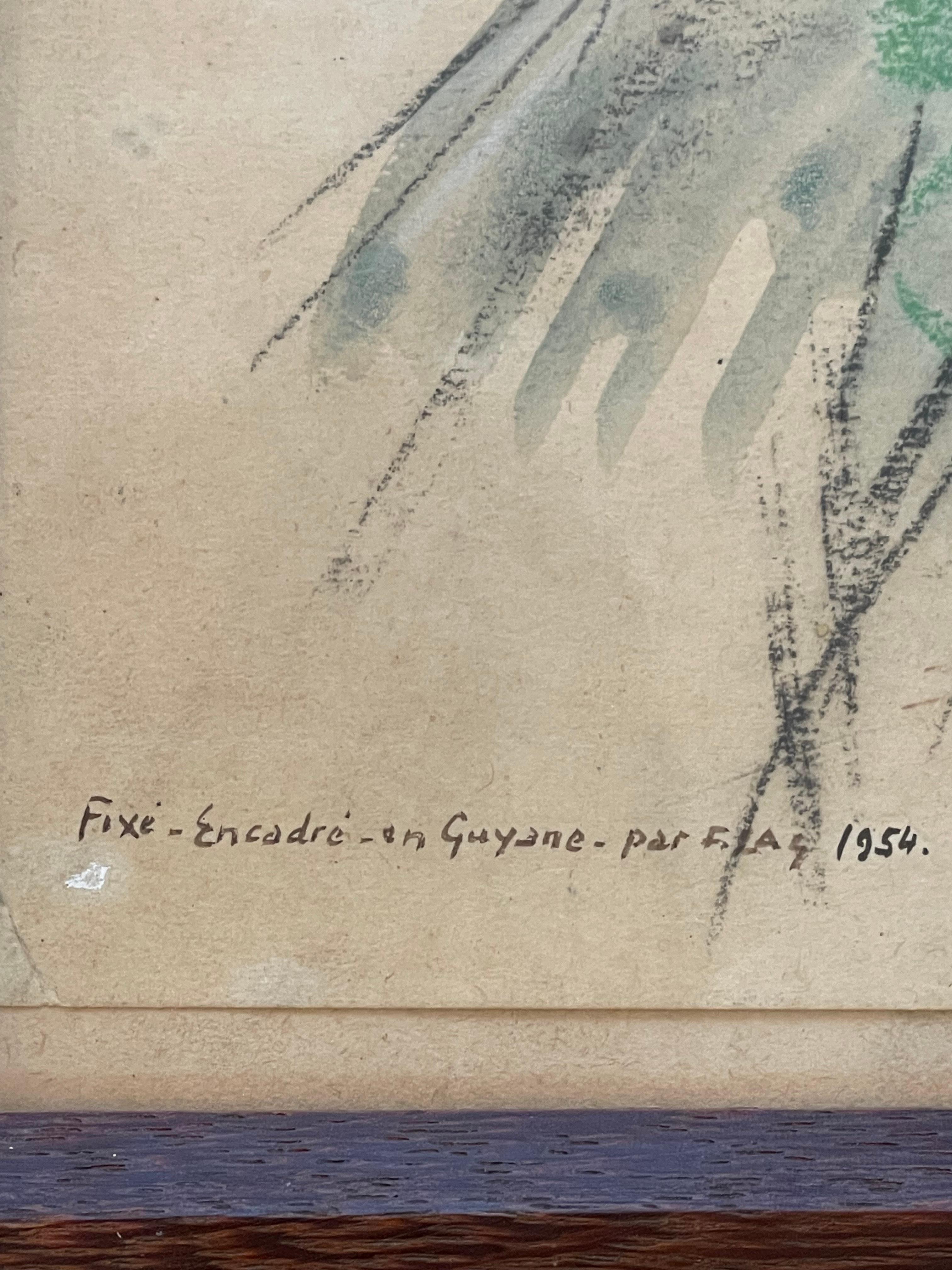 N’guyen Phan Long, a pair of drawings on paper, 1946 For Sale 1