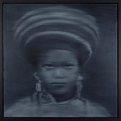 Fotorealistisches Porträtgemälde „Tribal Indochine Woman II“, Indochine