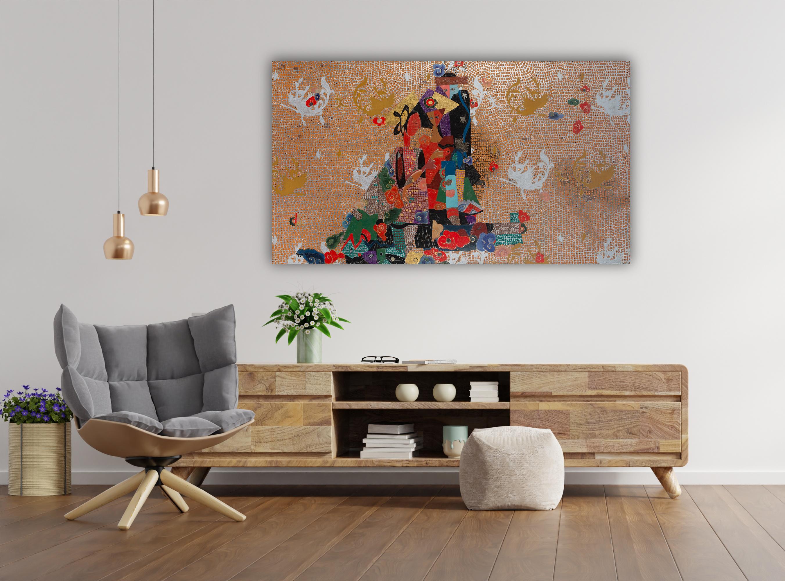 Pittura cubista astratta 