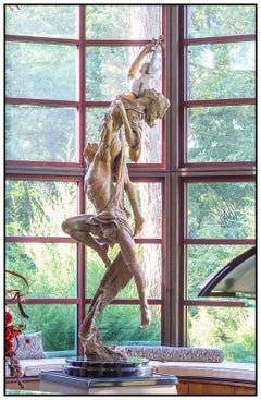 Tuan Nyguyen 115" Tall Large Bronze Sculpture Reminiscence Signed Figurative Art