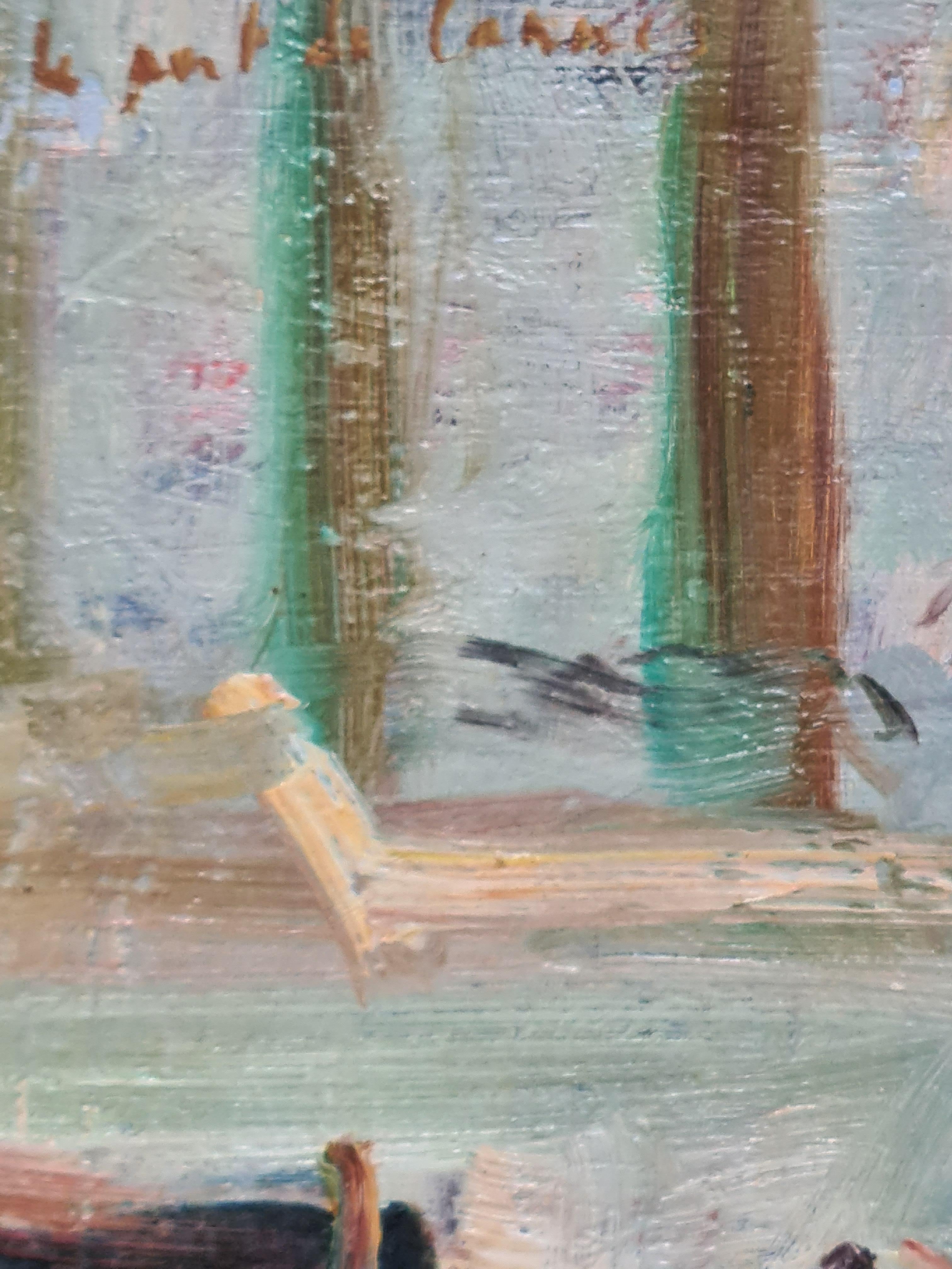 Mending the Fish Nets, Post Impressionist Marine Scene, Les Remailleures For Sale 5